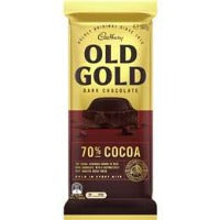 Cadbury Old Gold Dark Chocolate Block 180g - 70% Cocoa