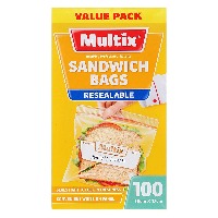 Multix Sandwich Bag Resealable 100pk