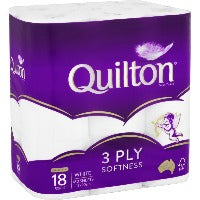 Quilton 3ply 18pk Toilet Rolls