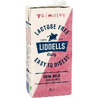 Liddells Skim Milk Lactose Free 1L