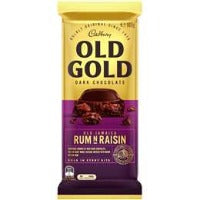 Cadbury Old Gold Dark Chocolate Block 180g - Rum N Raisin