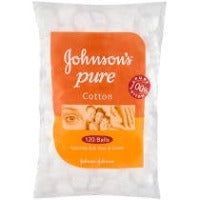 JOHNSONS Pure Cotton Balls White 120pk