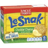 Uncle Tobys Le Snak Cheddar Cheese 6pk 132g