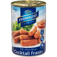 Plumrose Premium Cocktail Franks Skinless 400g