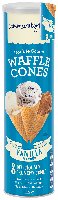 Comm Co Waffle Cone Flat Top 8pk