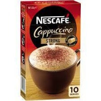 Nescafe Coffee Cappuccino Sachets 10pk - Strong