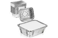 Rectangle Foil Container with Lids 20 Pk