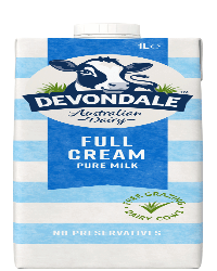 Devondale Milk Long Life Full Cream 1L