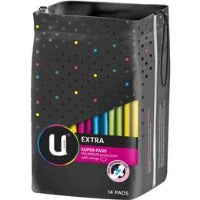 U By Kotex Maxi Pads Super Wing 14