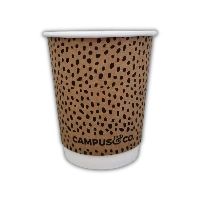 Campus&Co Disposable Coffee Cup Abstract On Kraft 8oz 25pk