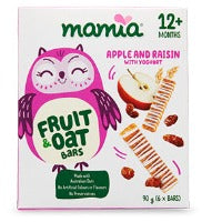 Mamia Fruit & Oat Bars Apple & Raisin 6pk 90g