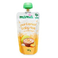 Mamia Pear & Apricot Baby Rice 120g