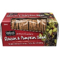 Olina's Artisan Crackers Raisin & Pumpkin Seed 100g