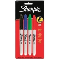 Sharpie Fine Point Permanent Marker Business Assorted 4pk