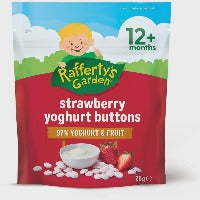 Rafferty's Garden Strawberry Yoghurt Buttons 12 Mth+ 28g