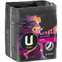 U By Kotex Ultra Thin Sport Super Wing 10