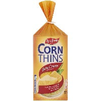 Real Foods Corn Thins Tasty Cheese 125g