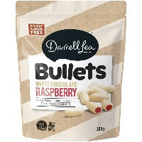 Darrell Lea White Chocolate Raspberry Bullets 200gm